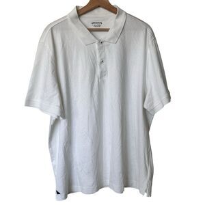 Untuckit XXL Damaschino white Polo Shirt Soft Cotton Jersey Short Sleeve Men